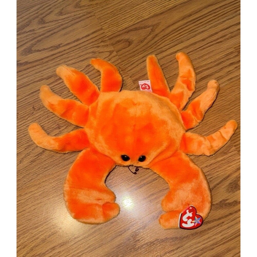 TY Beanie Baby DIGGER the Crab Orange Version 1999 tush tag Pellets W Ty tag